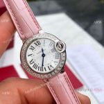 Swiss Copy Cartier Ballon Bleu 30mm Diamond Bezel Watch Swiss Quartz Movement